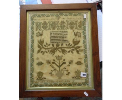 19th c. sampler by Catherine Adamson of Aberdeen aged 12