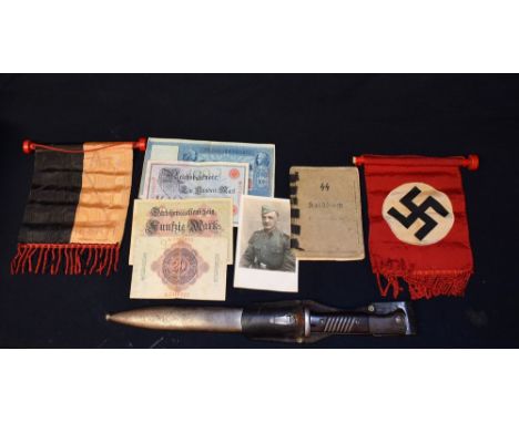 Third Reich Nazi Germany - Schutzstaffel - a World War II SS Soldbuch (Paybook) to Alois Schwitz (born 25/2/25, issued by SS 