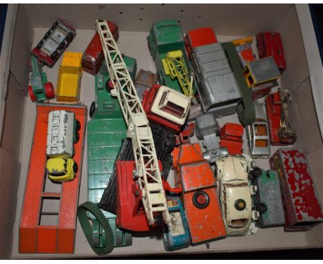 Die cast vehicles; Dinky toys Jones Fleetmaster, 970; Matchbox Kingsize Scammell 6 x 6 wheel tractor; others, assorted, Corgy