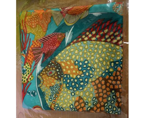 Lady's Accessories - Hermes silk scarf, Grand Fonds, designed by Annie Faivre