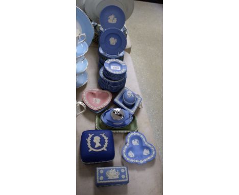 Wedgwood Jasperware - trinket dishes, ash trays, table lighter, egg, royal commemorative; qty