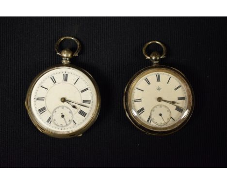 A Victorian silver open face pocket watch, W Davenport, Ashbourne, white enamel dial, bold Roman numerals, minute track, subs