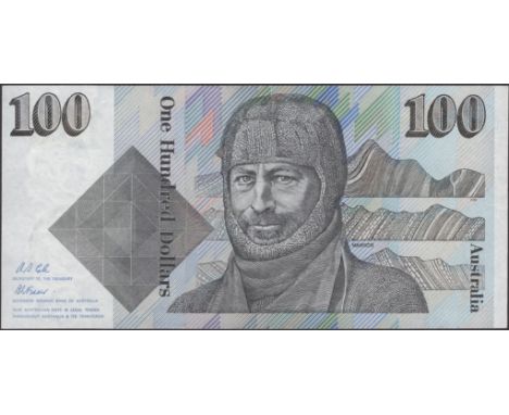 Reserve Bank of Australia, $100, ND (1992), serial number ZHZ 412985, Fraser and Cole signatures, light handling but overall 