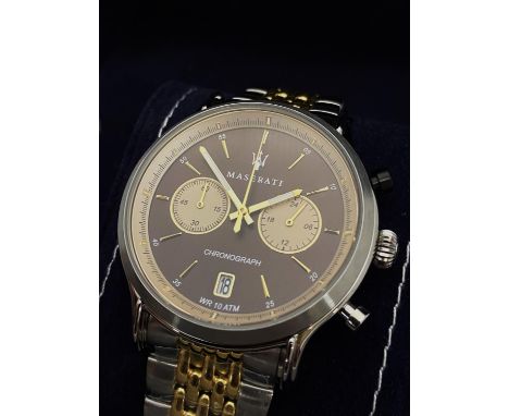 A boxed as new Maserati Legend Chronograph quartz wrist watch