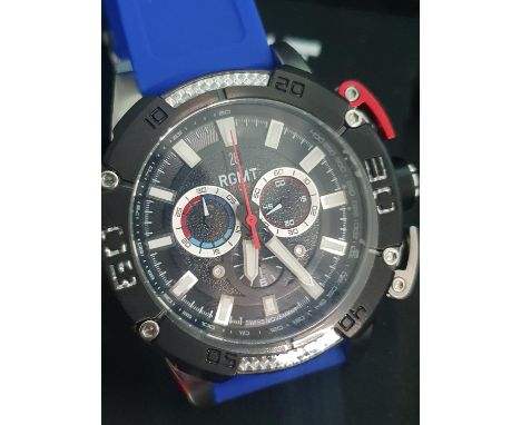 An as new RGMT Battledress in collaboration with Royal British Legion quartz chronograph men's wrist watch in presentation so