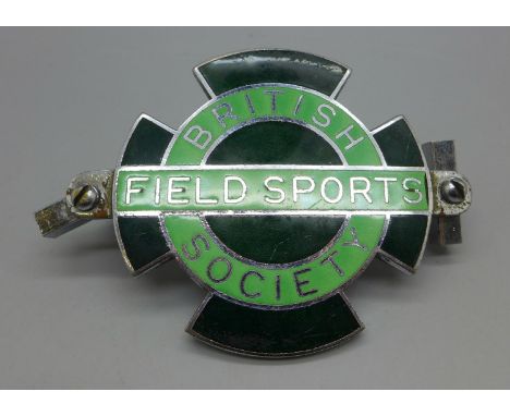 A British Field Sports Society car badge 