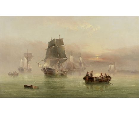 Henry Redmore (British, 1820-1887)A misty morning on the Humber signed and dated 'H.Redmore/1879' (lower left), signed and in