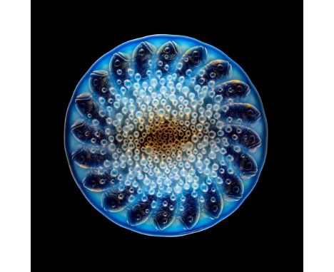 René Lalique (French 1860-1945) ROSCOFF SHALLOW BOWL, NO. 10-383 designed 1932opalescentstencilled R. LALIQUE FRANCEDimension