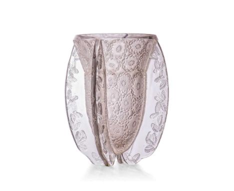 René Lalique (French 1860-1945) PAPILLONS VASE, NO. 10-899 designed 1936clear and frostedlater stencilled R. LALIQUEDimension