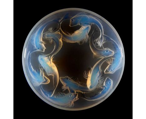 ‡ René Lalique (French 1860-1945) MARTIGUES BOWL, NO. 377 designed 1920opalescentmoulded R. LALIQUE, stencilled R. LALIQUE FR
