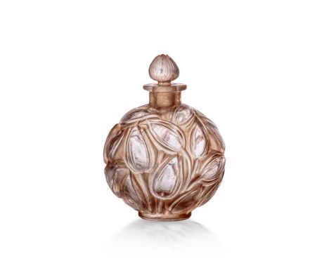 René Lalique (French 1860-1945) MÉCHANT MAIS CHARMANT, JAYTHO -1 designed 1927clear, frosted and sepia stainedmoulded R. LALI