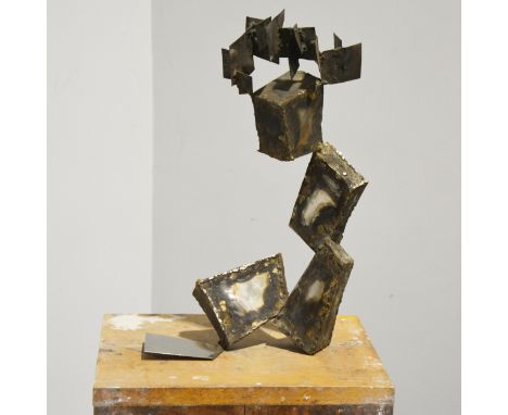 Mary Milner Dickens, Untitled - abstract sculpture, welded steel, width 26cm, height 43cm.Read more on Mary Milner Dickens, P