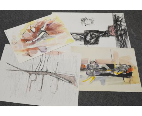 Mary Milner Dickens, a portfolio of original drawings, sketches, and artworks, mostly executed in the early 1960s, in pen or 