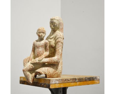 Mary Milner Dickens, Mother and child, terracotta group, in need of mounting, height 39cm.Read more on Mary Milner Dickens, P