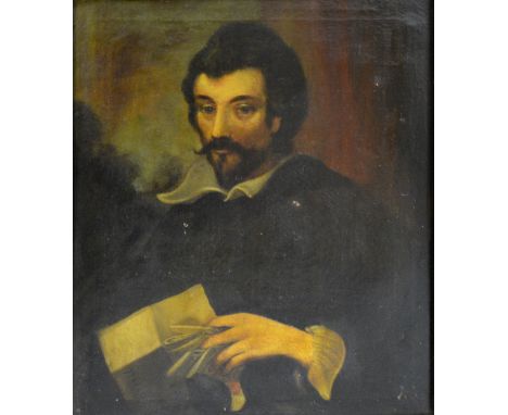 English School, 19th Century, Purcell, head and shoulders portrait, oil on canvas, unsigned, 74x60cm, (a.f).