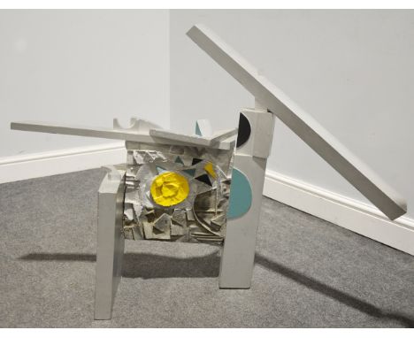 Mary Milner Dickens, Untitled - silvered floor-standing sculpture, mixed media, width 100cm, height 75cm.Read more on Mary Mi
