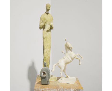 Mary Milner Dickens, a number of figural maquettes including for The Surgeon, two plaster casts of prancing horses, etc, the 