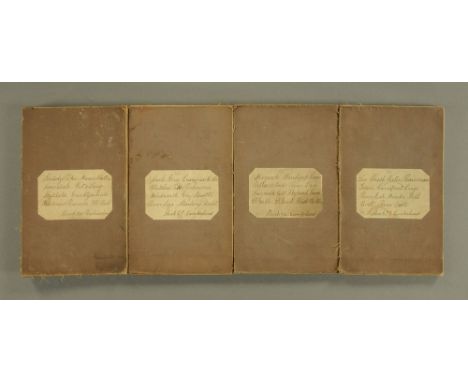Four 19th century Ordnance Survey linen backed folding maps of Cumberland &amp; Westmorland, comprising sheet 20 Westmorland 
