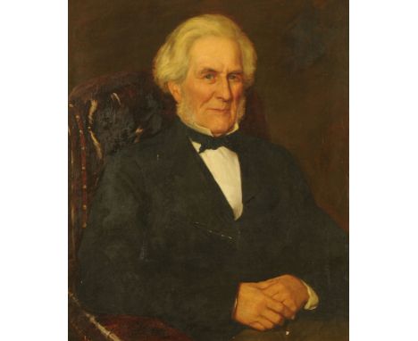 19th century Scottish School, portrait oil on canvas of a distinguished gentleman seated and in gilt frame.  74 cm x 63.5 cm.