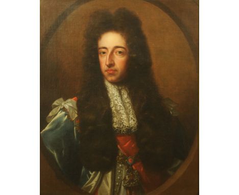 Attributed to John Riley (1646-1691), oil painting, portrait of King William III.  77 cm x 63 cm, in gilt moulded frame (see 