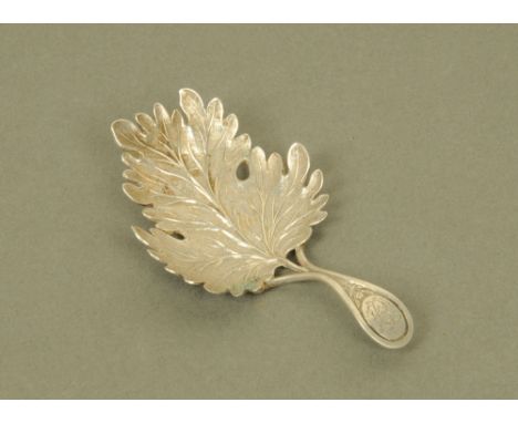 A George III silver caddy spoon by W N & Co of naturalistic form, Birmingham 1805. CONDITION REPORT: This spoon appear to be 