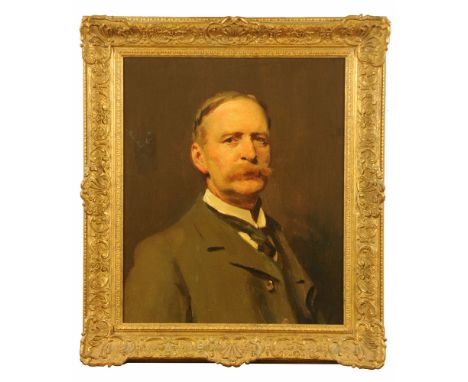 Style of JC Johansen, oil painting on canvas, possibly portrait of Bonar Law.  61.5 cm x 51 cm  (see illustration).