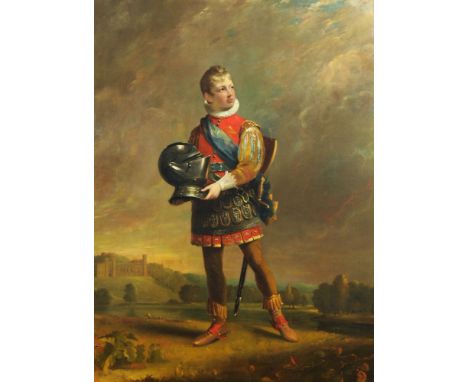 19th century school, oil painting, portrait of Sir Henry Howard K.G. (1517-1546), Earl of Surrey, son of Thomas Third Duke of