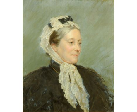 A Victorian oil on canvas, portrait of Charlotte Caroline Georgiana wife of Henry Howard of Greystoke and Thornberry, unsigne