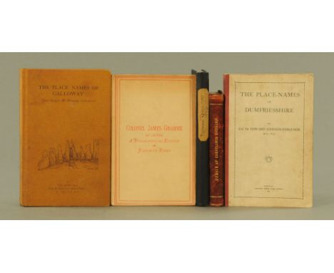 "The Place Names of Galloway" by Sir Herbert Maxwell, limited edition 113/500 (1991), "The Place Names of Dumfriesshire" by C