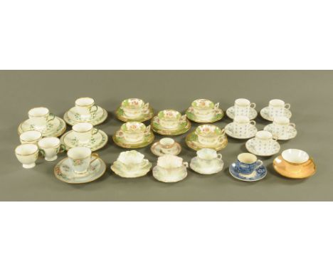 A collection of miscellaneous 19th/20th century tea ware, including Meissen, Wileman, Coalport and Worcester etc. CONDITION R