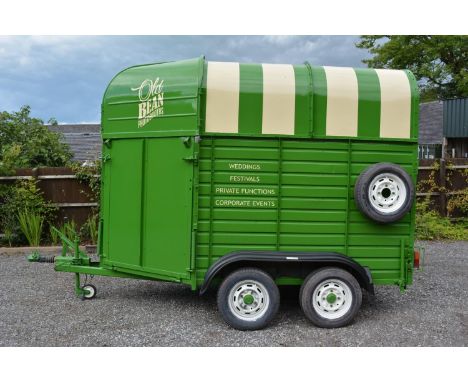 A Recently Converted Rice Horse Trailer that Has now Become 'Old Bean' Photobooth having Front Ramp with Handrails to Fitted 