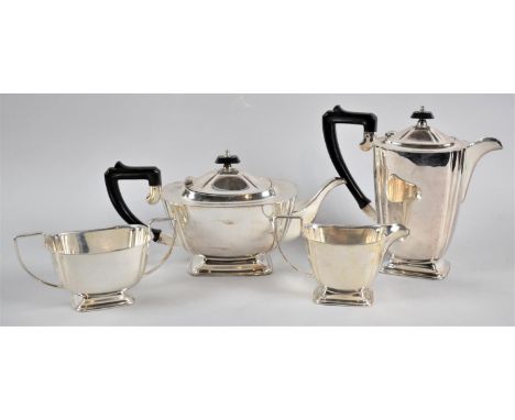 A Mid 20th Century Silver Plated Four Piece Tea Service 