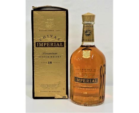 CHIVAS IMPERIAL 18YO
A bottle of the lesser known Chivas Imperial 18 Year Old Blended Scotch Whisky.  70cl.  43% abv.  Level 