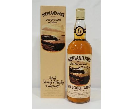 HIGHLAND PARK 8YO
A fine bottle of the Highland Park 8 Year Old Single Malt Scotch Whisky bottled in the early 1970s by James