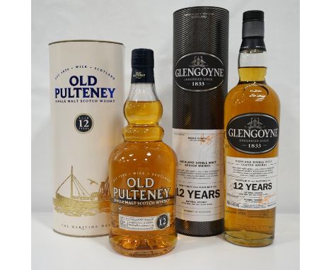 TWO HIGHLAND MALTS
Two bottles of Highland region malts from opposite ends of the region.  One bottle of Glengoyne 12 Year Ol