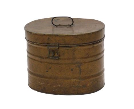 A Victorian tollware hat box, 34cm wide.