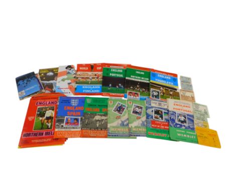 A quantity of international football programmes, to include England vs Scotland April 1949, including tickets (2), England vs