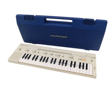 A Yamaha Porta sound PE50 keyboard, with travelling case, 66cm long.