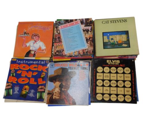 LP records, to include Elvis Presley, Buddy Holly, Ray Stevens, Rock and Roll, Country Hits, Freddie Cannon, etc. (a quantity