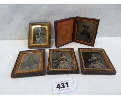 Ambrotype photograph frames (5)