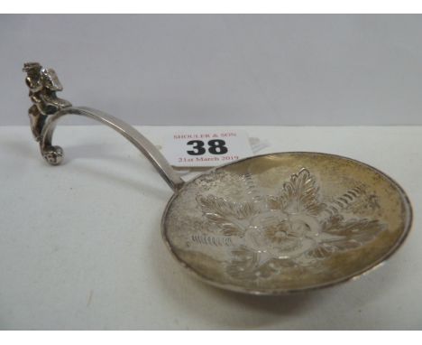 Dutch silver caddy spoon 