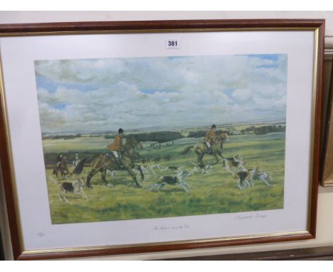 Hunting print - The Belvoir out in the Vale - Elizabeth Sharp (pencil signed) 