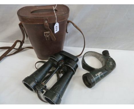 Barr and Stroud CF 41 Military binoculars in leather case and Barr and Stroud CD 37 monocular telescope 