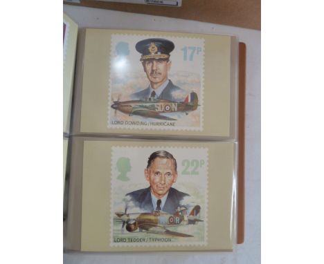 Collection of post office stamp postcards in 5 albums (some first day cover) c1980's