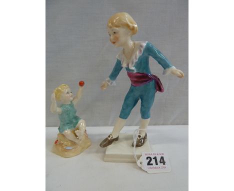 Royal Worcester figures 'The Bow' and 'Sunshine Days' F G Doughty (2) 