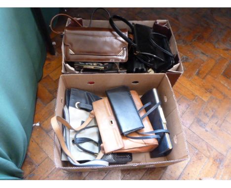 Vintage handbags - Leather etc (2 boxes) 