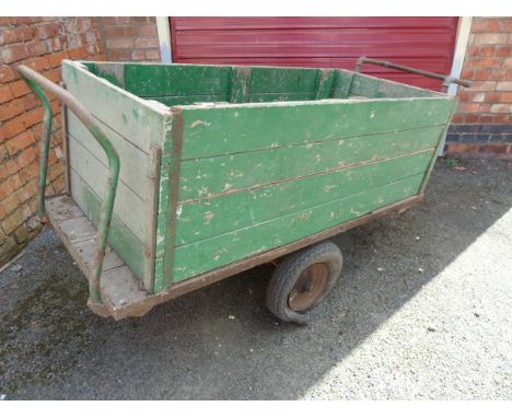 Vintage wooden platform type barrow 