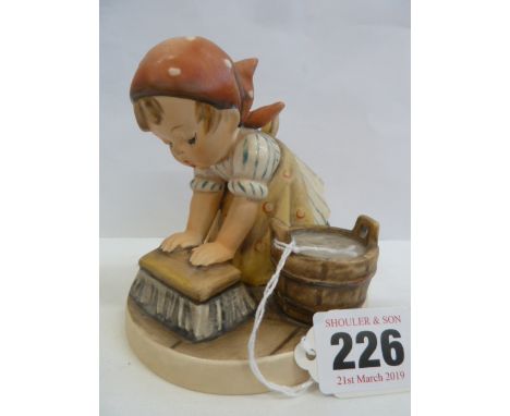 Goebel figure girl scrubbing floor 
