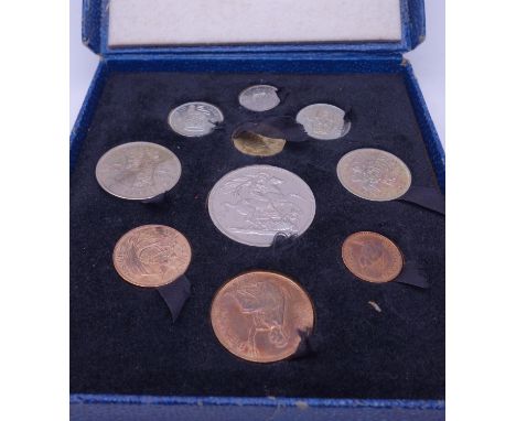 1951 Festival of Britain, 10 item proof coin set in original packaging,