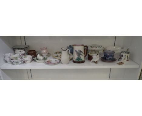 A SET OF SEVEN SPODE MARLBOROUGH SPRAY PATTERN MUGS together with a collection of further ceramics (a lot)